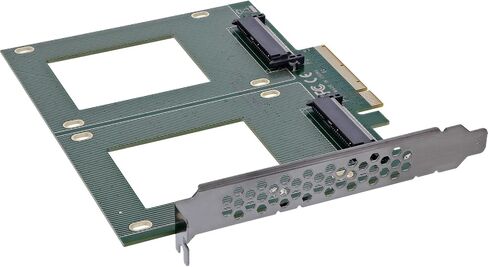 InLine® PCI Express Card to 2X Internal U.2 NVMe SFF-8639 - Bifurcation, PCIe x8, Wide, 76660P in Saudi Arabia