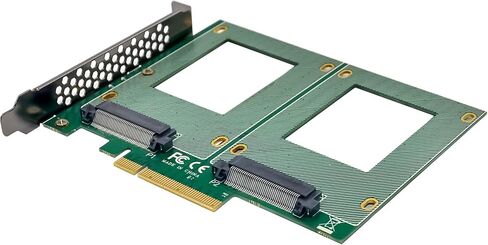 InLine® PCI Express Card to 2X Internal U.2 NVMe SFF-8639 - Bifurcation, PCIe x8, Wide, 76660P in Saudi Arabia