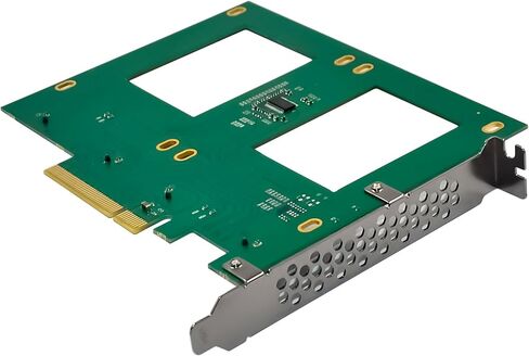 InLine® PCI Express Card to 2X Internal U.2 NVMe SFF-8639 - Bifurcation, PCIe x8, Wide, 76660P in Saudi Arabia