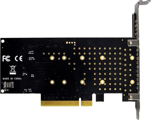InLine PCI Express Card to 2X Internal NVMe M.2 Key M - Bifurcation, PCIe x8, incl. Low Profile Slot Bracket, 76660N in Saudi Arabia