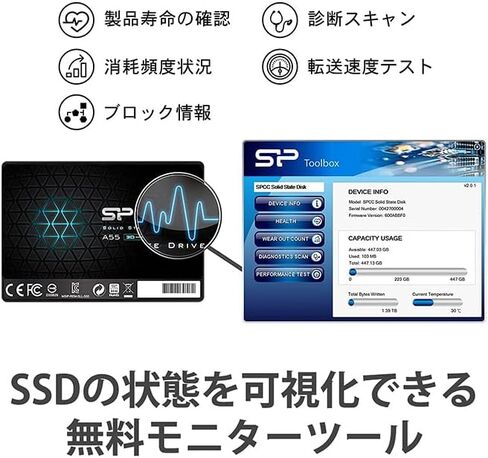 سلسلة Silicon Power A55 SSD 4 تيرابايت 3D NAND SATA3 6 جيجابايت/ثانية 2.5 بوصة 0.3 بوصة (7 ملم) تم التحقق من تشغيل PS4 in Kuwait