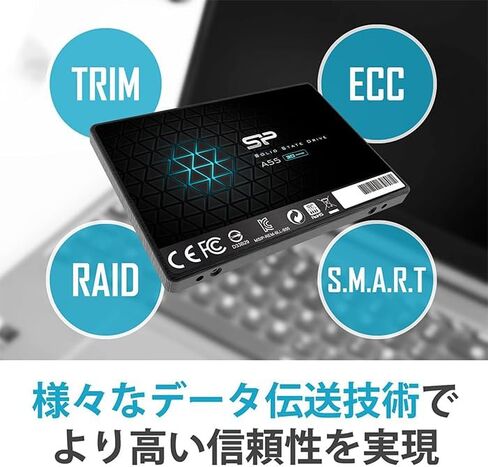 سلسلة Silicon Power A55 SSD 4 تيرابايت 3D NAND SATA3 6 جيجابايت/ثانية 2.5 بوصة 0.3 بوصة (7 ملم) تم التحقق من تشغيل PS4 in Kuwait
