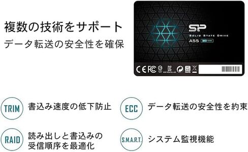 سلسلة Silicon Power A55 SSD 4 تيرابايت 3D NAND SATA3 6 جيجابايت/ثانية 2.5 بوصة 0.3 بوصة (7 ملم) تم التحقق من تشغيل PS4 in Kuwait