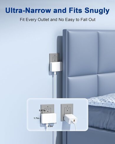 Flat USB C Wall Charger, 45W PD GaN USB C Travel Charger Block, 4-Port 65W Total Wall Charger, Dual USB-C Dual USB-A, Foldable Plug, PD3.0 & PPS for iPad/iPhone Series/Galaxy for Home/Travel in Saudi Arabia
