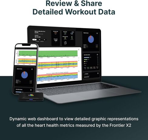 Frontier X2 Smart Heart Rate Monitor Chest Strap, Wearable Heart Health Monitor with Strain, Breathing Rate, Real Time Vibration Alerts and 20+ Fitness Activities with Continuous Heart Monitoring in Saudi Arabia