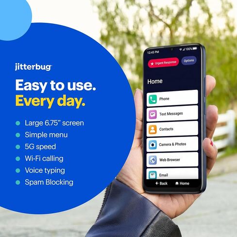 LIVELY Jitterbug Smartphone for Seniors, No SIM Needed, Smart5 in Saudi Arabia
