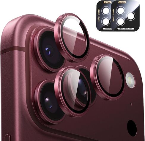 MAGIC JOHN 2 pack for iPhone 17 Pro Max/17 Pro Camera Lens Protector,Orange in Kuwait
