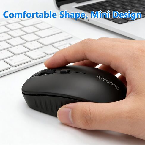 E-YOOSO Wireless Bluetooth Mouse, Compact Mini, 5 Adjustable DPI, Black in Kuwait