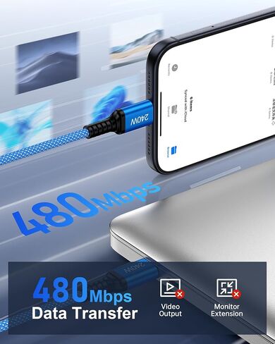 Samsung Charging Cord 240W Superfast USB C to USB C Charger Cable 2Pack 6FT in Kuwait