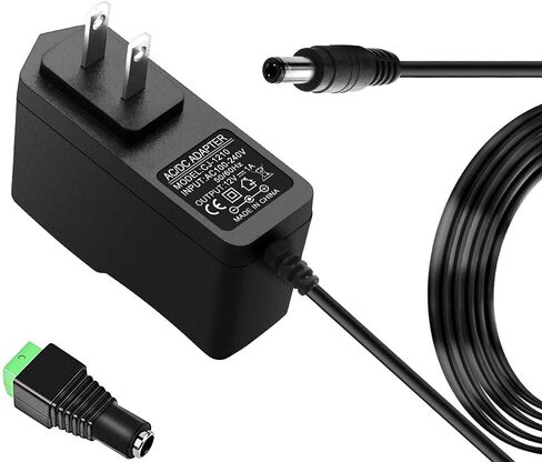 12V 1A Universal Power Supply AC Adapter 100-240V 50-60Hz to DC 12V Power Cord 5.5mm x 2.5mm Barrel Connector, 12V DC Power Adapter Transformer for CCTV Camera LED Strip Lights Routers BT Speakers in Saudi Arabia