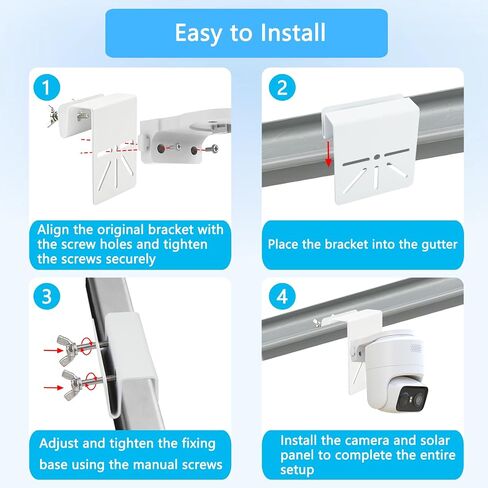 2 Pack Gutter Mount Bracket Compatible with eufy Security eufyCam C31/C37 in Saudi Arabia