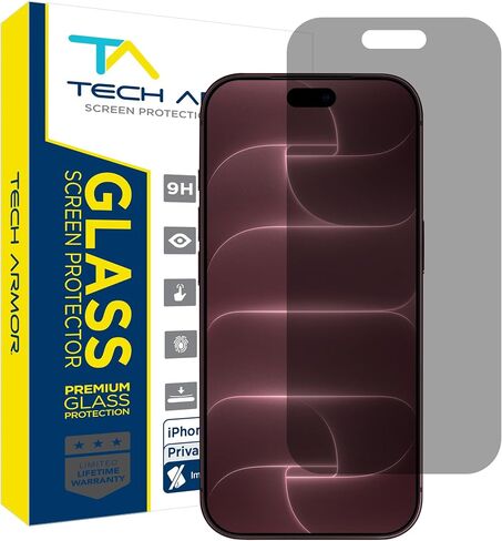 واقي شاشة زجاجي للخصوصية من Tech Armor لهاتف iPhone 18 Pro Max، عبوة واحدة in Saudi Arabia