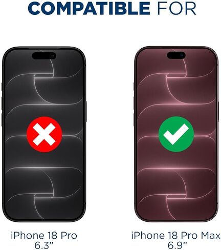 واقي شاشة زجاجي للخصوصية من Tech Armor لهاتف iPhone 18 Pro Max، عبوة واحدة in Saudi Arabia