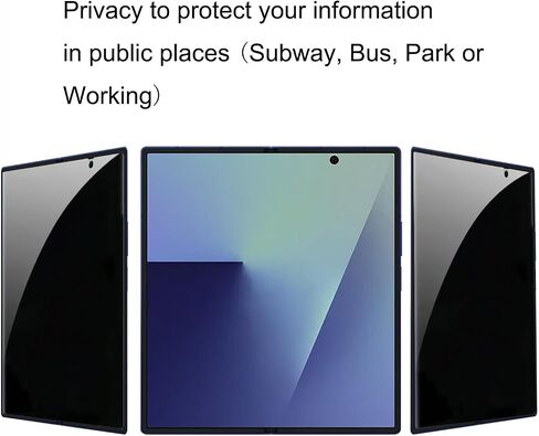 Privacy Inner Screen Protector For Samsung Galaxy Z Fold 8 Ultra + Anti-Spy Front Tempered Glass in Saudi Arabia