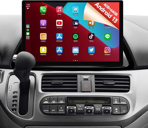 ستيريو سيارة Naifay 8Core 4G+64G Android 13 لسيارة Honda Odyssey 2005-2010 in Kuwait