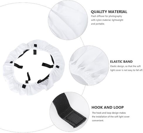 Inch Foldable Ring Flash Diffuser for Photography, Nylon White in Kuwait