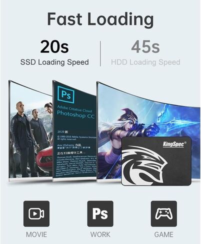 Ssd Kingspec 256gb 550mb/s Sata 3 6gbps in Saudi Arabia