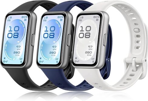 Bands Compatible for Huawei Band 11/11 Pro Strap Replacement [3 Packs] Sport Silicone Wristbands Hua wei Band 11 Pro Bracelets for Man Woman in Saudi Arabia