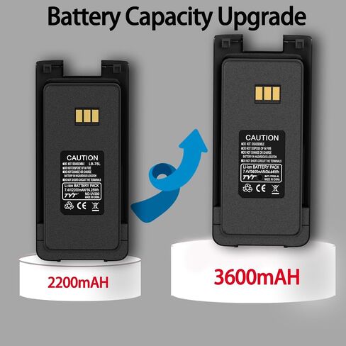 TYT MD-390 بطارية أصلية لراديو اتجاهين USB-C Type-C 7.2 فولت 3600 مللي أمبير في الساعة تكبير البطارية متوافقة مع TYT MD-UV390 MD-UV390 GPS DMR MD-390 MD-UV390 Plus RT81 أجهزة اتصال لاسلكية in Kuwait