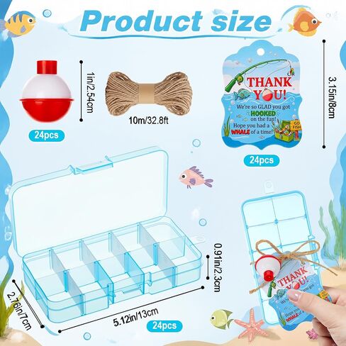 24 Set Fishing Party Favors Tackle Boxes with Thank You Cards in Saudi Arabia