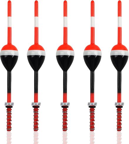 Fishing Floats and Bobbers Slip Bobber Weighted Spring Floats Oval Stick Balsa Wood Floats for Crappie Panfish Walleyes Fixed Bobber Fishing Gear Accessories in Saudi Arabia