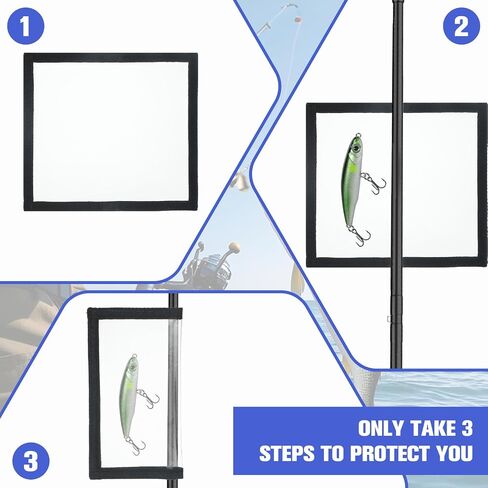 Skrfren 2 Pcs Clear Fishing Lure Wraps Transparent Lure Covers Clear Hook Cover Fishing Hook Covers Bait Keeper Fish Hooks Storage Protectors Easily See Lures Keep Fishermen Fishings Safe for Rod in Saudi Arabia