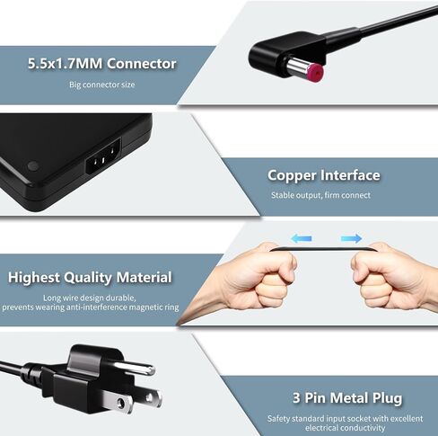 330W for Acer Laptop Charger 5.5 x 1.7MM, Compatible with Predator Helios 15 16 18 Series, PH18-71, PH18-71-76B3, PH18-71-94F1, PH317-56-70XJ, Predator Triton 17 X PTX17-71 Gaming Laptop Power Supply in Saudi Arabia
