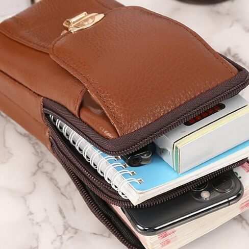 BESTYASH Waist Bag for Men, Waterproof Cowhide Phone Fanny Pack in Saudi Arabia
