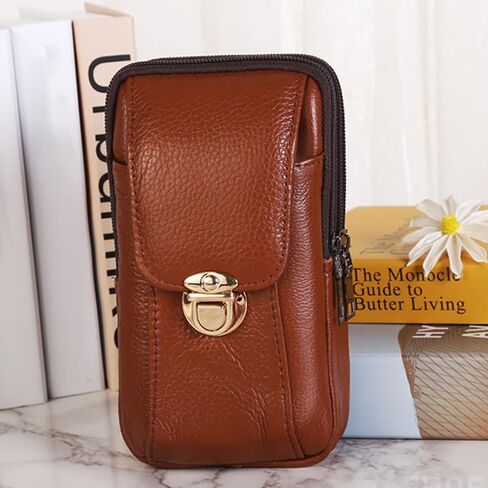 BESTYASH Waist Bag for Men, Waterproof Cowhide Phone Fanny Pack in Saudi Arabia