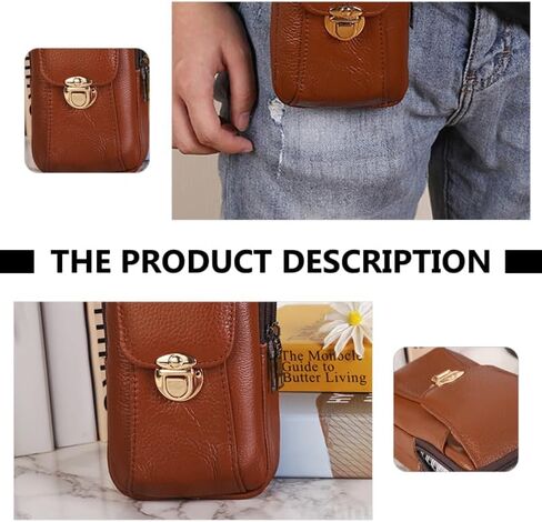 BESTYASH Waist Bag for Men, Waterproof Cowhide Phone Fanny Pack in Saudi Arabia