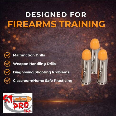 S.T. Action Pro 38 Special Dummy Rounds – Orange Safety Trainer Dummy Rounds, Reusable Dry Fire Training Ammunition (5-Pack) for Gun Owners - Veteran-Owned, Assembled in The USA in Kuwait