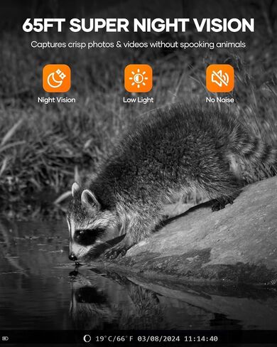 Assark Solar Trail Camera 48MP 30FPS, WiFi Bluetooth Game Camera with Motion Activated 0.2s Trigger, Night Vision Motion Activated IP66 Waterproof for Wildlife Scouting with 32GB Micro SD Card in Saudi Arabia