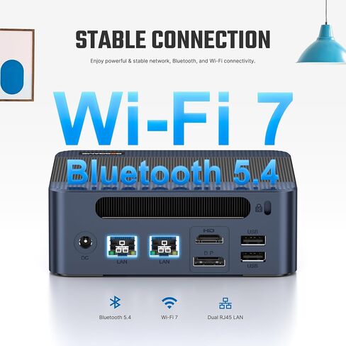 BOSGAME E6 Mini PC, Intel Core 304 12GB LPDDR5x 6400MT/s 512GB SSD,Wi-Fi 7 in Kuwait