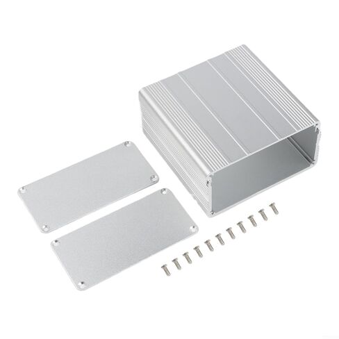 Aluminum PCB Enclosure Instrument Box with Sliding Cover, Extruded Metal Housing for Electronic Projects, PCB Slot Design, 100 x 100 x 50 mm in Saudi Arabia