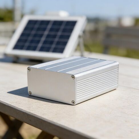 Aluminum PCB Enclosure Instrument Box with Sliding Cover, Extruded Metal Housing for Electronic Projects, PCB Slot Design, 100 x 100 x 50 mm in Saudi Arabia