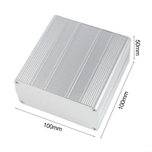 Aluminum PCB Enclosure Instrument Box with Sliding Cover, Extruded Metal Housing for Electronic Projects, PCB Slot Design, 100 x 100 x 50 mm in Saudi Arabia