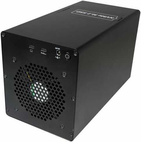 USB 4.0 40Gbps Hybrid 4 Bay 2.5/3.5" SATA HDD/SSD+1 Bay M.2 NVMe (M/B+M Key) Aluminum Enclosure. Dual USB4.0 Port (Daisy Chain). Support 128TB (4*30TB HDD+1*8TB 2230/2242/2260/2280/22110 SSD) in Kuwait