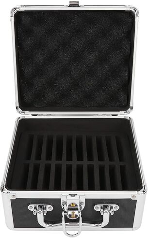 2.5 Inch Double Protection 20 Bay Hard Drive Storage Box Security Lock for Home Office Aluminum Alloy Black ABS 20 Hard Drives Install for Use in Saudi Arabia
