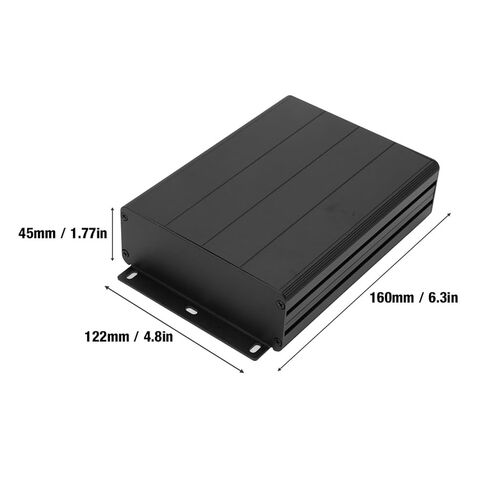 Matte Black Extruded Aluminum Alloy Enclosure, Split Type Electronic Project Case GPS Shell Box, 45 * 122 * 160mm Wiring DIY Aluminum Casing for PCB in Kuwait