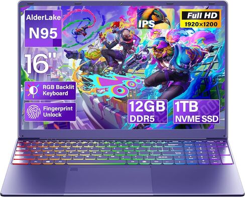 16" Purple Laptop, 16GB RAM 512GB SSD, 1920x1200 FHD IPS in Kuwait