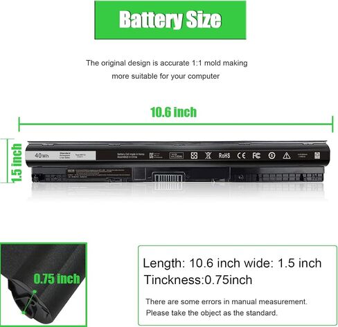 M5Y1K Battery for Dell Inspiron 15 5555 5558 5559 3552 3558 3567 14 3451 3452 3458 5458 17 5755 5758 5759 P51F VN3N0 [2600mAh 40Wh 14.8V] Replacement Battery in Kuwait