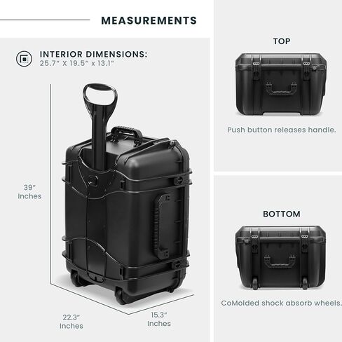 Seahorse 1220 Heavy Duty Hard Protective Equipment Crate - TSA Approved/Mil Spec / IP67 Waterproof/USA Made for Telescopes, Drones, Monitors, PC’s, Gimbal, Diving Equipment in Saudi Arabia