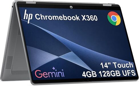 HP Chromebook 14 x360 Plus, 14" 2-in-1 Laptop, Intel N150, 4GB, 128GB UFS in Kuwait