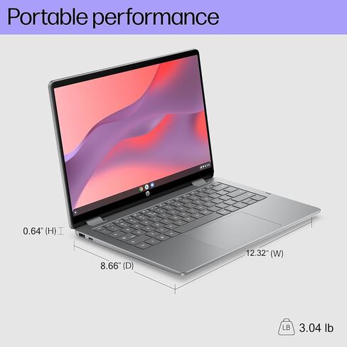 HP Chromebook 14 x360 Plus, 14" 2-in-1 Laptop, Intel N150, 4GB, 128GB UFS in Kuwait