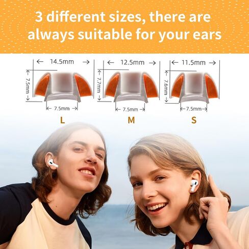 Memory Foam Ear Tips for AirPods Pro and AirPods Pro 2 Silicone Shield，Secure, Comfortable, Replacement Tip, Better Noise Cancellation, 3 Pairs Replacement Tips (Black, Large) in Saudi Arabia