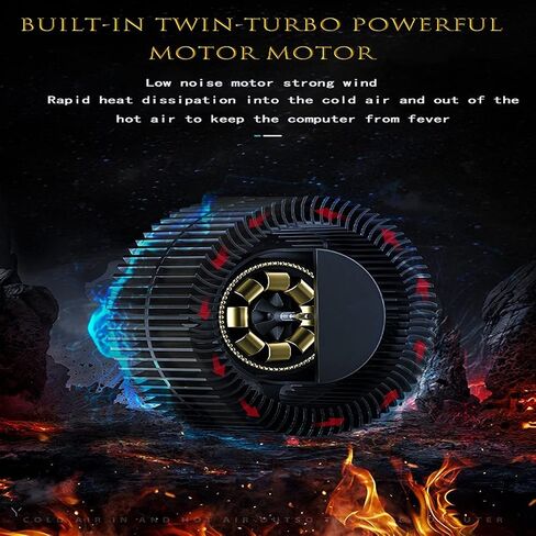 RGB Gaming Laptop Cooler Adjustable Notebook Stand 3000 RPM Powerful Air Flow Cooling Pad for 12-17 Inch in Saudi Arabia