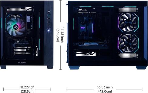 كمبيوتر مكتبي للألعاب MLOONG، AMD Ryzen 5 5500 (6 كور 12 خيط حتى 4.2 جيجا)، رسومات AMD Radeon RX 6500XT 4 جيجابايت، ذاكرة وصول عشوائي DDR4 سعة 16 جيجابايت بسرعة 3200 ميجاهرتز، 512 جيجابايت NVMe SSD، 650 وات PSU، كمبيوتر برجي مُصمم مسبقًا بتقنية WiFi مع نظ in Kuwait