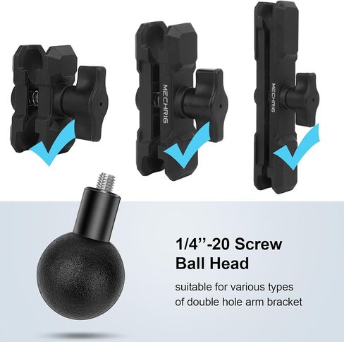1" Ball Mount Adapter for Gopro Hero 13/12/11/10,Akaso EK7000/Brave 4,SJCAM,Compatible with RAM Ball Head Mounts B Size Double Socket Arm and Tripod Mount Style Mounts (YD040) in Kuwait
