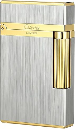 Classic Brass Lighter with Crisp Ping Sound (Silver&Gold) in Saudi Arabia