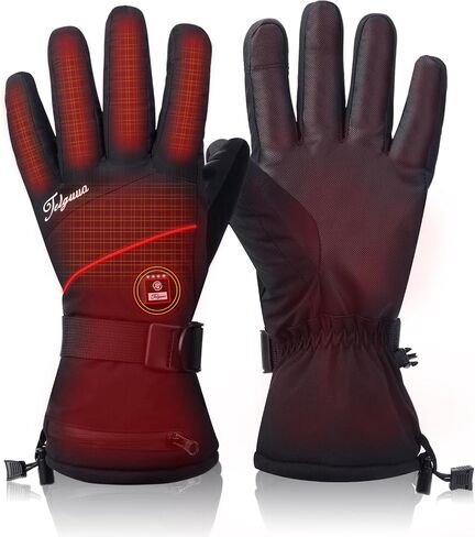 Telguua Heated Gloves for Women Men,Electric Rechargeable Heated Work Glove Ski Mitten Waterproof Touchscreen Heated Gloves in Saudi Arabia